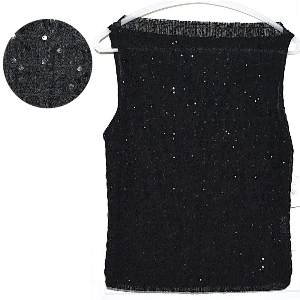 NWT Teenflo Sequin Boat Neck Sleeveless Top